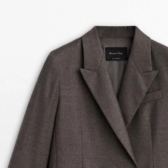 Massimo Dutti Dark Gray Blazer - Picture 13 of 16